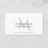 Carte De Visite Simple Modern Interior Designer Script Business  (Devant)