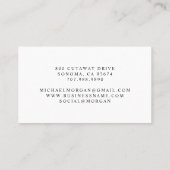 Carte De Visite Simple Modern Lash Specialist Script Monogram (Dos)