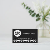 Carte De Visite Simple Modern Logo Business Loyalty Card (Debout devant)