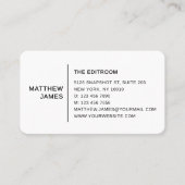 Carte De Visite Simple Modern Minimal Black White QR Code (Devant)