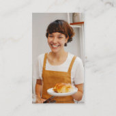 Carte De Visite Simple Modern Minimal Vertical Logo Photo (Dos)