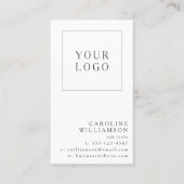 Carte De Visite Simple Modern Minimal Vertical Logo QR Code (Devant)