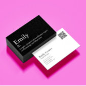 Carte De Visite Simple Modern name définition code QR personnalisé