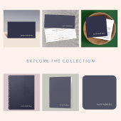 Carte De Visite Simple Modern Navy Blue Professional