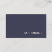 Carte De Visite Simple Modern Navy Blue Professional (Devant)