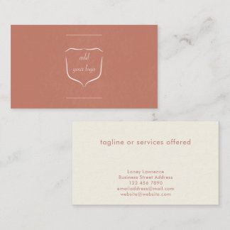 Carte De Visite Simple Modern Terracotta Add Logo Professional