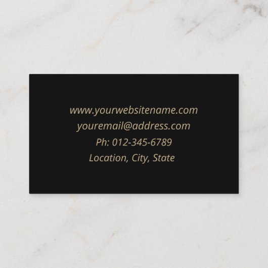 Carte De Visite Simple Modern Trendy Hand Lettered Business Card (Dos)