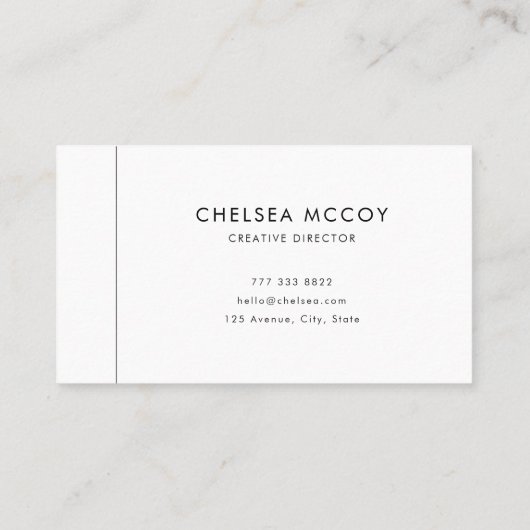 Carte De Visite Simple Modern Unique Username Professional QR Code (Dos)