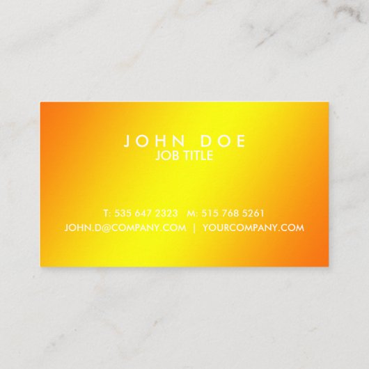 Carte de visite || || simple moderne (Dos)