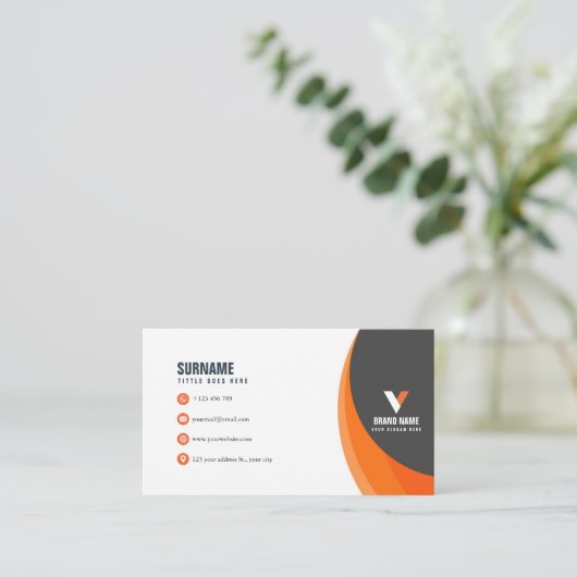 Carte De Visite Simple moderne (Debout devant)