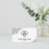 Carte De Visite Simple moderne apiculteur Apiariste ferme d'abeill (Debout devant)