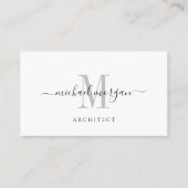 Carte De Visite Simple Moderne Architecte Script Entreprise  (Devant)