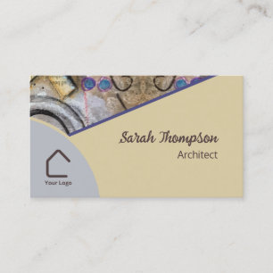 Carte De Visite Simple moderne avec accents Abstraits Logo de code