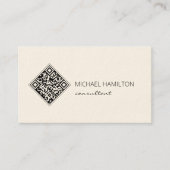 Carte de visite simple moderne avec QR Code (Devant)