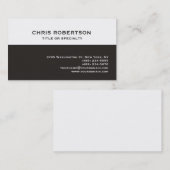Carte de visite simple moderne beige foncé blanc (Devant / Derrière)