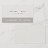 Carte De Visite Simple moderne beige simple professionnel élégant (Devant / Derrière)
