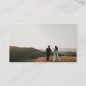 Carte De Visite Simple moderne Black Photo QR Code élégant (Dos)