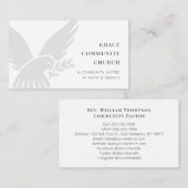 Carte De Visite Simple moderne Black & White Dove Church (Devant / Derrière)