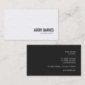 Carte De Visite Simple moderne blanc professionnel (Devant / Derrière)