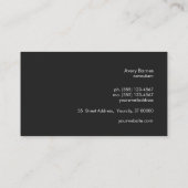 Carte De Visite Simple moderne blanc professionnel (Dos)