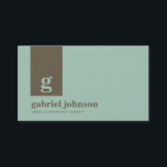 Carte de visite simple moderne - Bleu/Brown<br><div class="desc">Avec ce design carte de visite simple,  chic et sophistiqué,  vous ne vous perdrez pas dans la pile ! Plus de couleurs disponibles. Des articles de papeterie d'affaires personnalisés et assortis sont également disponibles sur demande.</div>