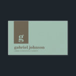 Carte de visite simple moderne - Bleu/Brown<br><div class="desc">Avec ce design carte de visite simple,  chic et sophistiqué,  vous ne vous perdrez pas dans la pile ! Plus de couleurs disponibles. Des articles de papeterie d'affaires personnalisés et assortis sont également disponibles sur demande.</div>