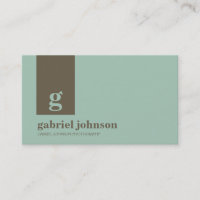 Carte de visite simple moderne - Bleu/Brown