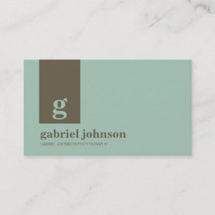 Carte de visite simple moderne - Bleu/Brown