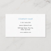 Carte De Visite Simple Moderne Bleu Professionnel (Dos)