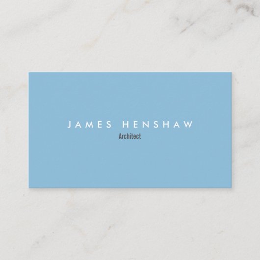 Carte De Visite Simple Moderne Bleu Professionnel (Devant)