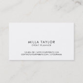 Carte De Visite Simple moderne Blush rose Monogramme féminin Logo (Dos)