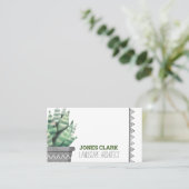 Carte De Visite Simple moderne Boho Greenergie Succulente Botaniqu (Debout devant)