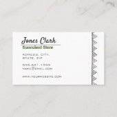 Carte De Visite Simple moderne Boho Greenergie Succulente Botaniqu (Dos)