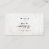 Carte De Visite Simple moderne bois blanc professionnel (Dos)