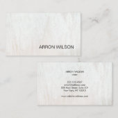 Carte De Visite Simple moderne bois blanc professionnel (Devant / Derrière)