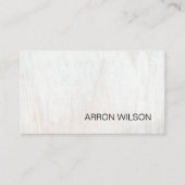 Carte De Visite Simple moderne bois blanc professionnel (Devant)