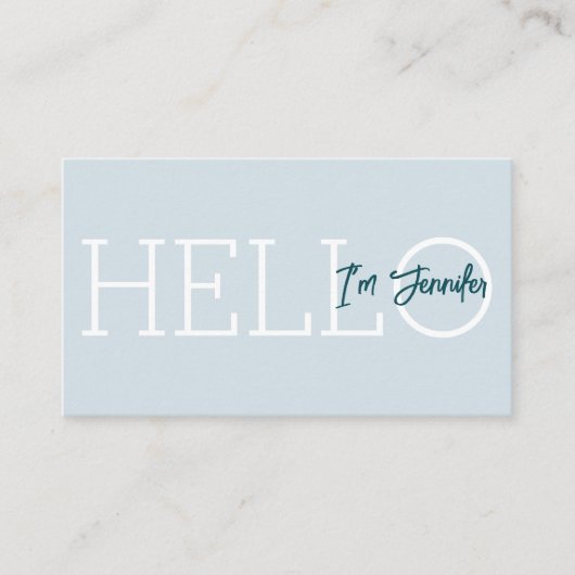 Carte de visite Simple Moderne Bonjour (Devant)