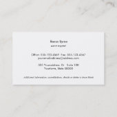 Carte De Visite Simple moderne bouteille de vin Logo Sommelier bla (Dos)