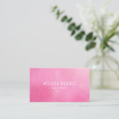 Carte De Visite Simple Moderne Candy Rose Pailleté (Debout devant)
