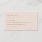 Carte De Visite Simple Moderne Chic Unique Professionnel Pale Blus (Dos)