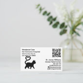 Carte De Visite Simple, Moderne, Code QR Hôpital Vétérinaire (Debout devant)