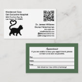 Carte De Visite Simple, Moderne, Code QR Hôpital Vétérinaire (Devant / Derrière)