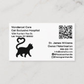 Carte De Visite Simple, Moderne, Code QR Hôpital Vétérinaire (Devant)