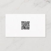 Carte De Visite Simple Moderne Code QR Merci Élégant (Dos)