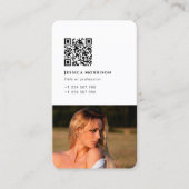 Carte De Visite simple moderne code QR photographe réseau (Devant)