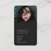 Carte De Visite simple moderne code QR photographe réseau (Dos)