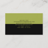 Carte de visite Simple Moderne Contraste (Dos)