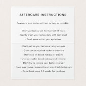 Carte De Visite Simple Moderne Cute Heart Élégant Lashes (Intérieur déplié)