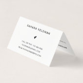 Carte De Visite Simple Moderne Cute Heart Élégant Lashes (Dos)