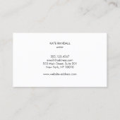 Carte De Visite Simple moderne Dark Green Professional (Dos)